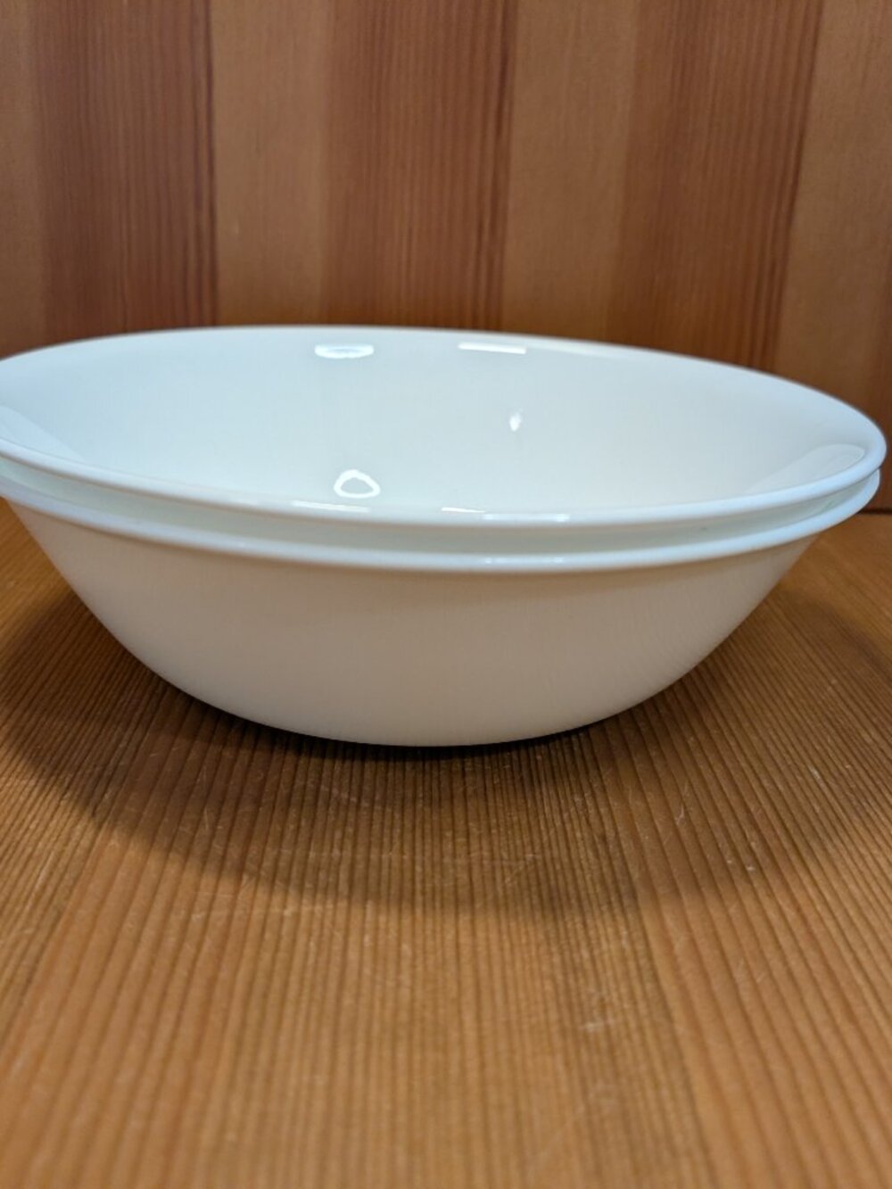 Set of 2 Corelle WINTER FROST WHITE Pattern 8 1/2" Serving Bowls Lot 8.5 in VGUC